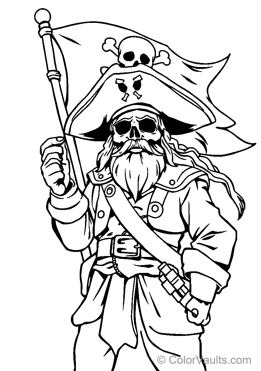 Pirate with Skull Hat