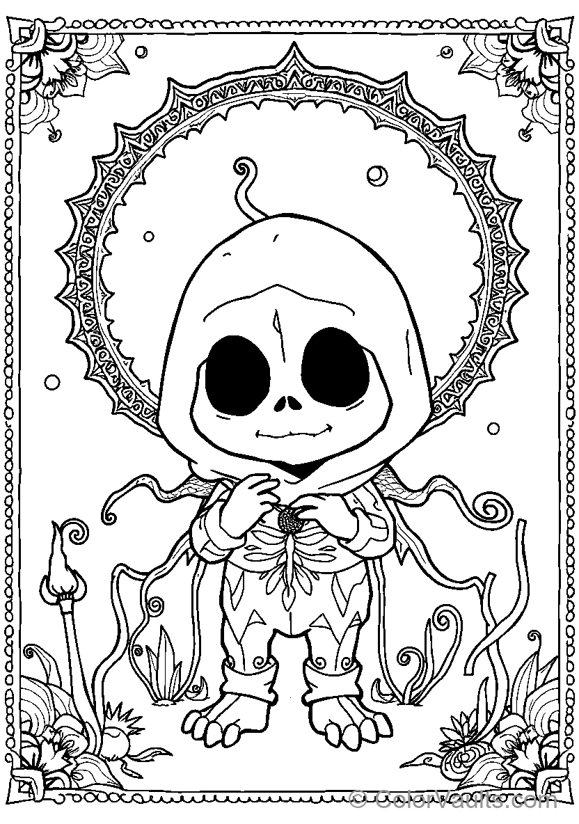 Skull-faced Cartoon Character