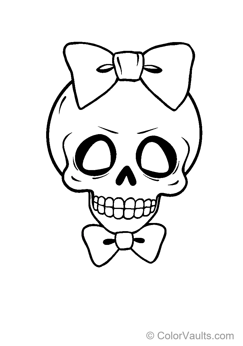 Skull with Bow Tie