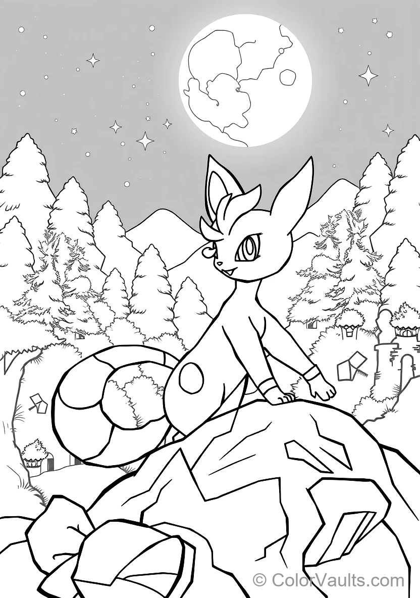 Pokemon - Eevee Evolutions coloring page 2