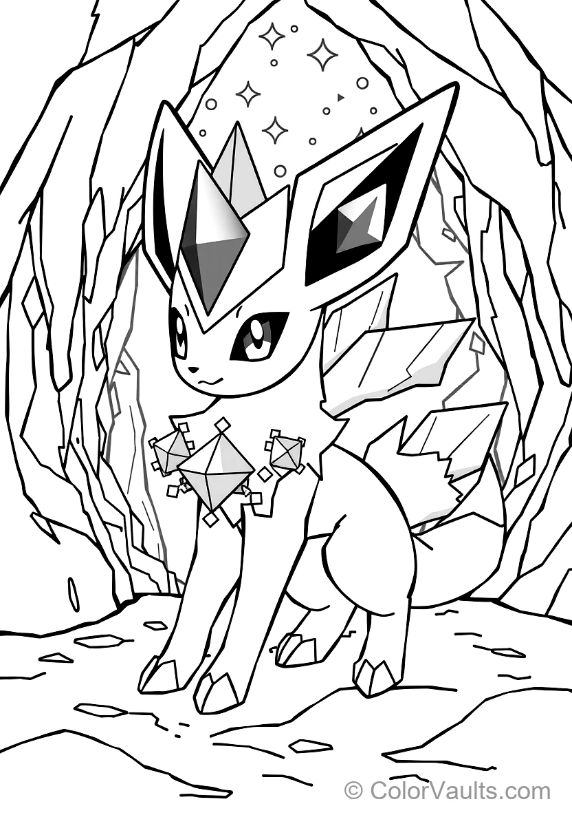 Glaceon with Diamond Ice Crests Creating Sparkling (Scene 3)