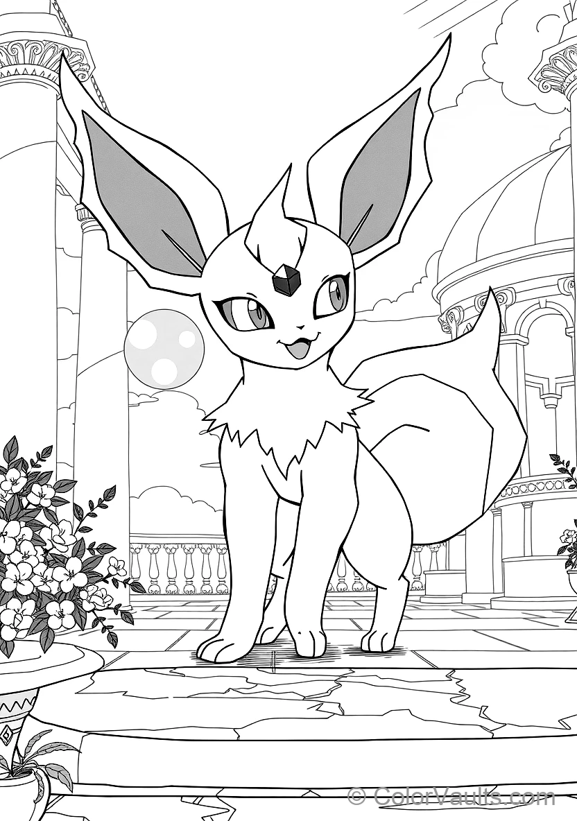 Espeon with Red Forehead Gem Levitating a Glowing Orb (Scene 4)