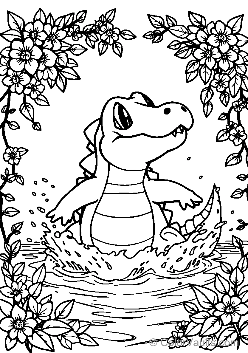 Totodile Playful Pose