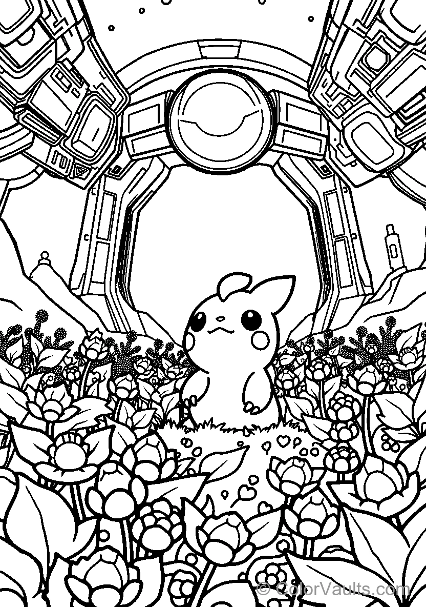 Pikachu Among Flowers (Scene 2)