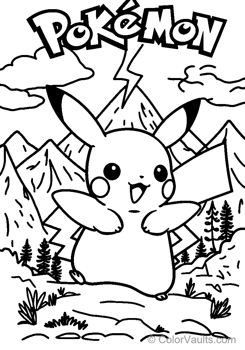 Pikachu im Mountains