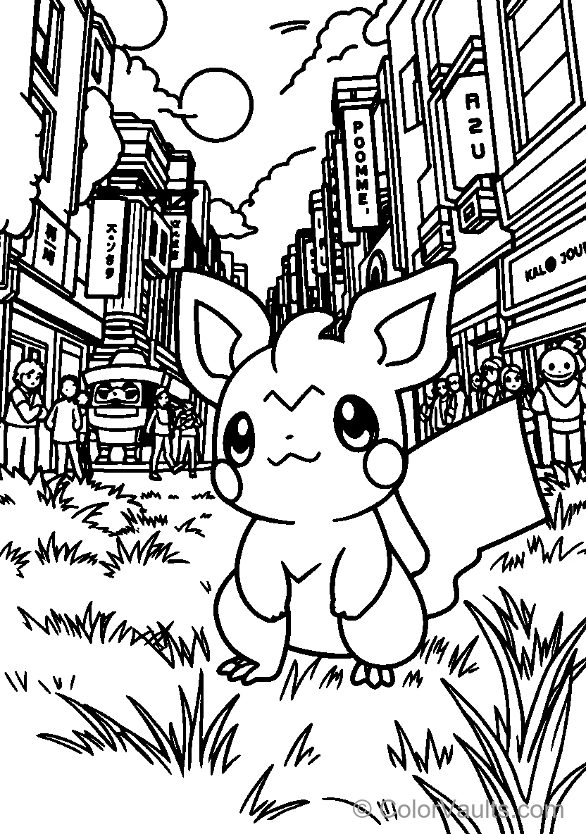 Pikachu On A City Street