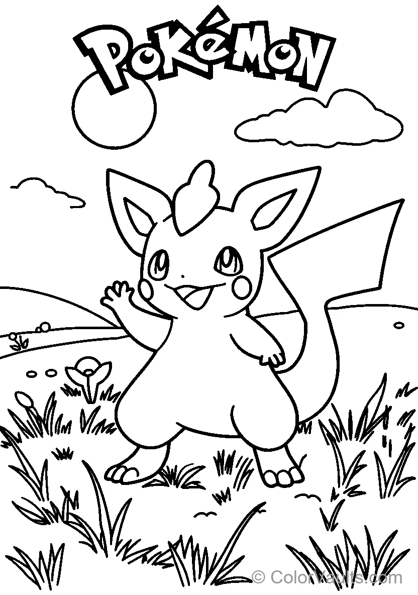 Pikachu Waving Hello