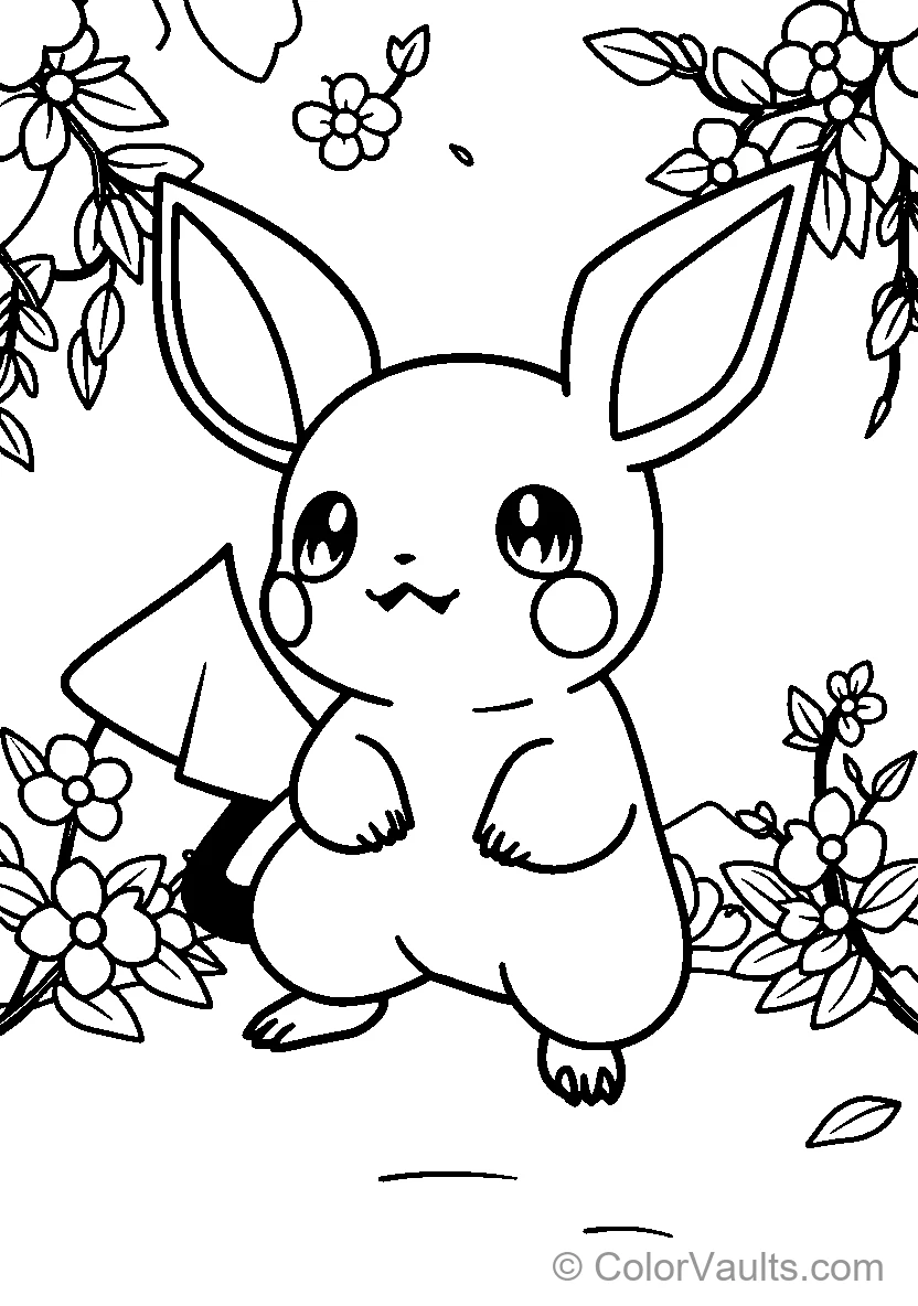 Pikachu With Flowers