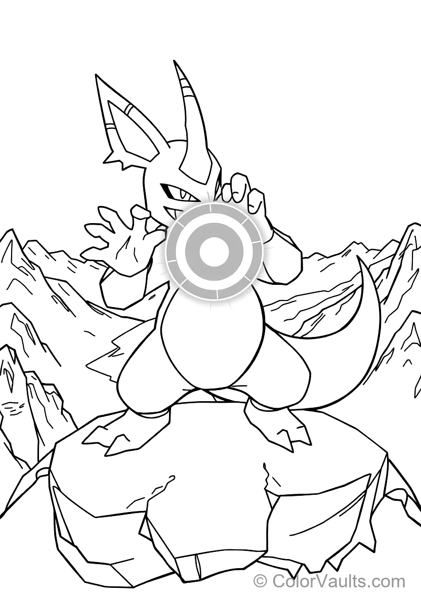Lucario Charging a Focused Blue Aura Aura Sphere Attack
