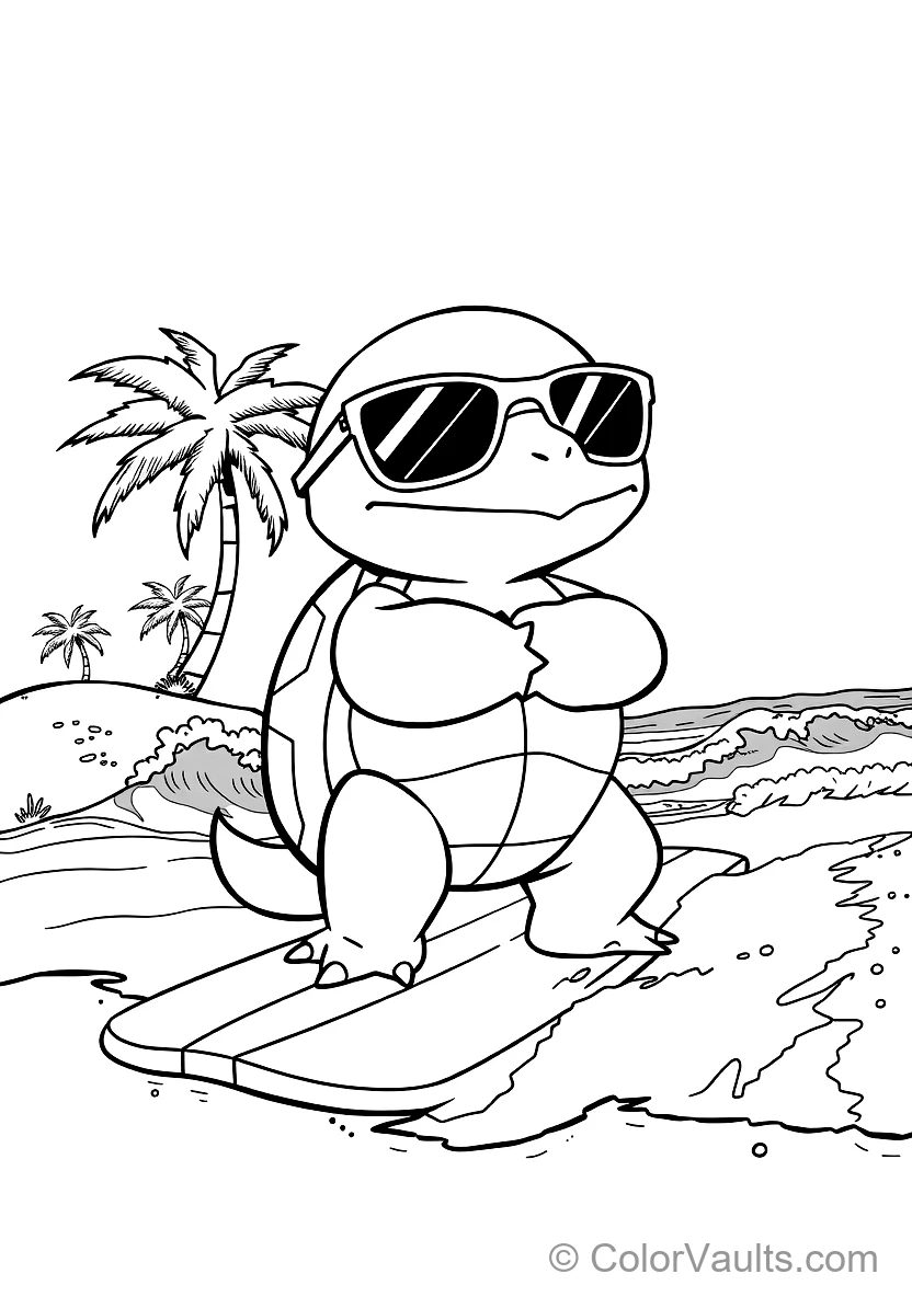 Squirtle in Cool Sunglasses Standing Proud (Scene 2)