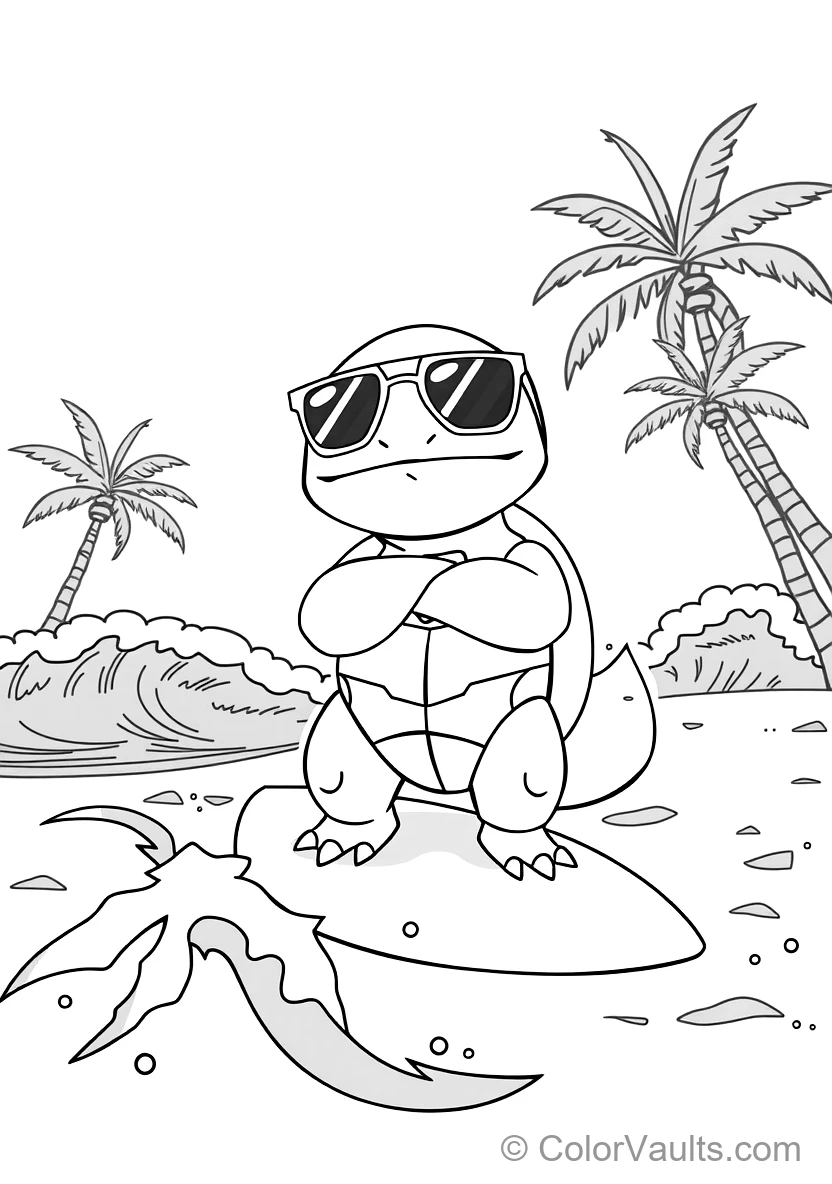 Squirtle in Cool Sunglasses Standing Proud (Scene 3)