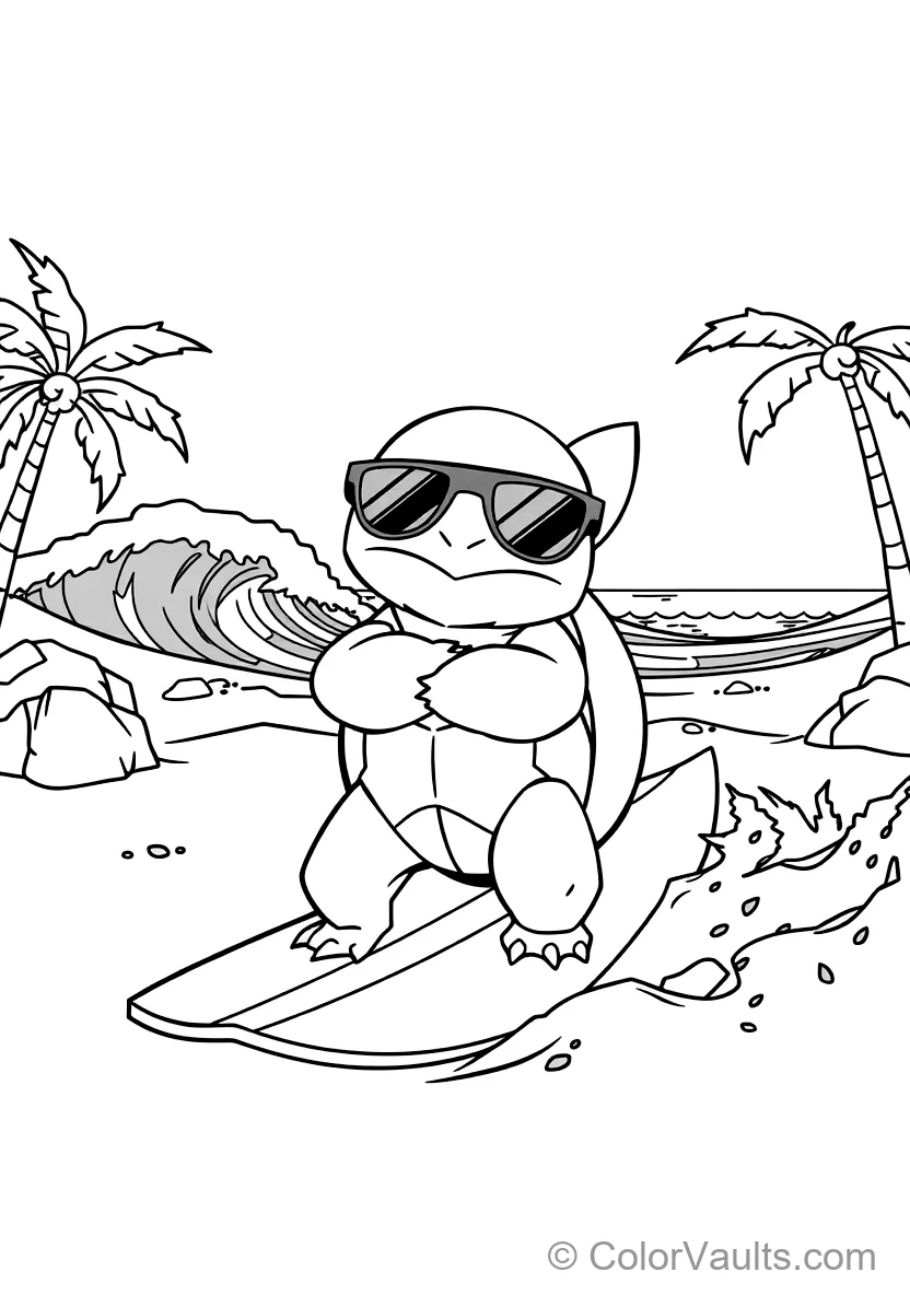 Squirtle in Cool Sunglasses Standing Proud (Scene 4)