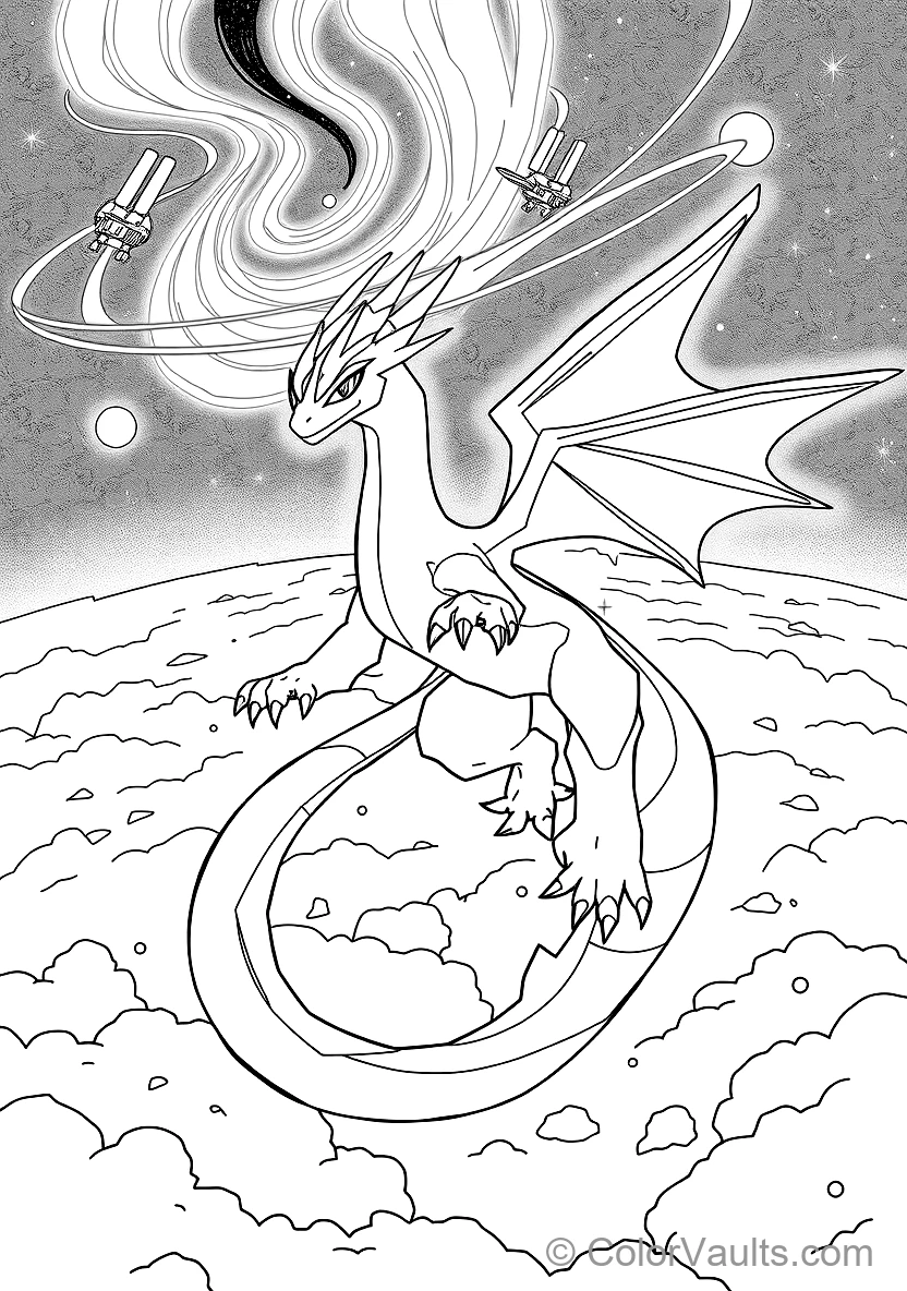 Rayquaza Soaring Through the Ozone Layer (Scene 3)