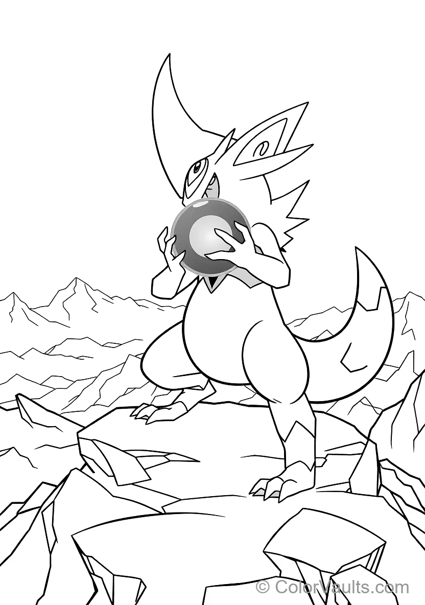 Lucario Charging a Focused Blue Aura Aura Sphere Attack (Scene 5)