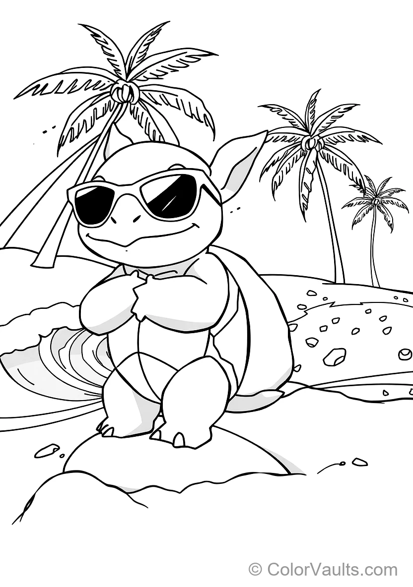 Squirtle in Cool Sunglasses Standing Proud (Scene 5)