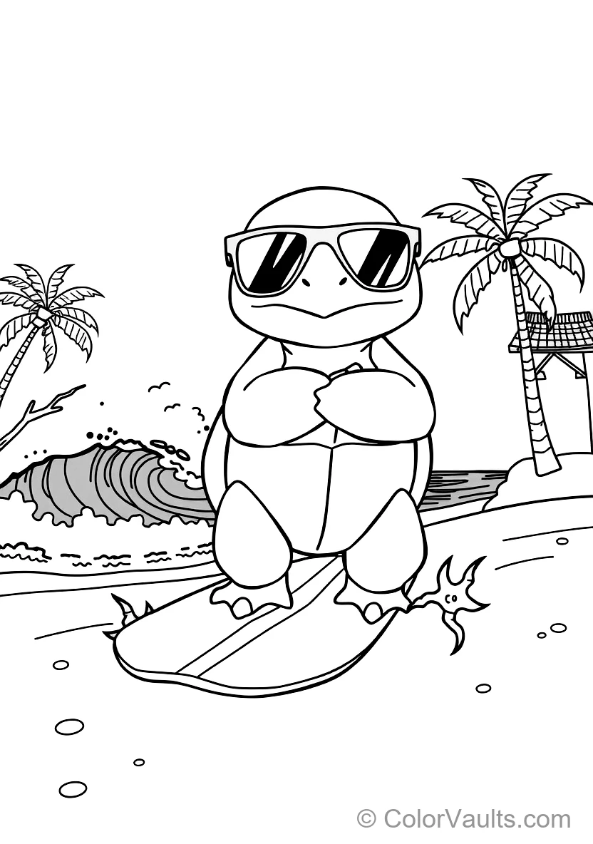 Squirtle in Cool Sunglasses Standing Proud (Scene 6)