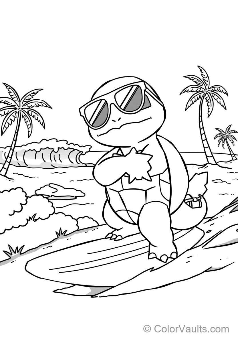 Squirtle in Cool Sunglasses Standing Proud (Scene 7)
