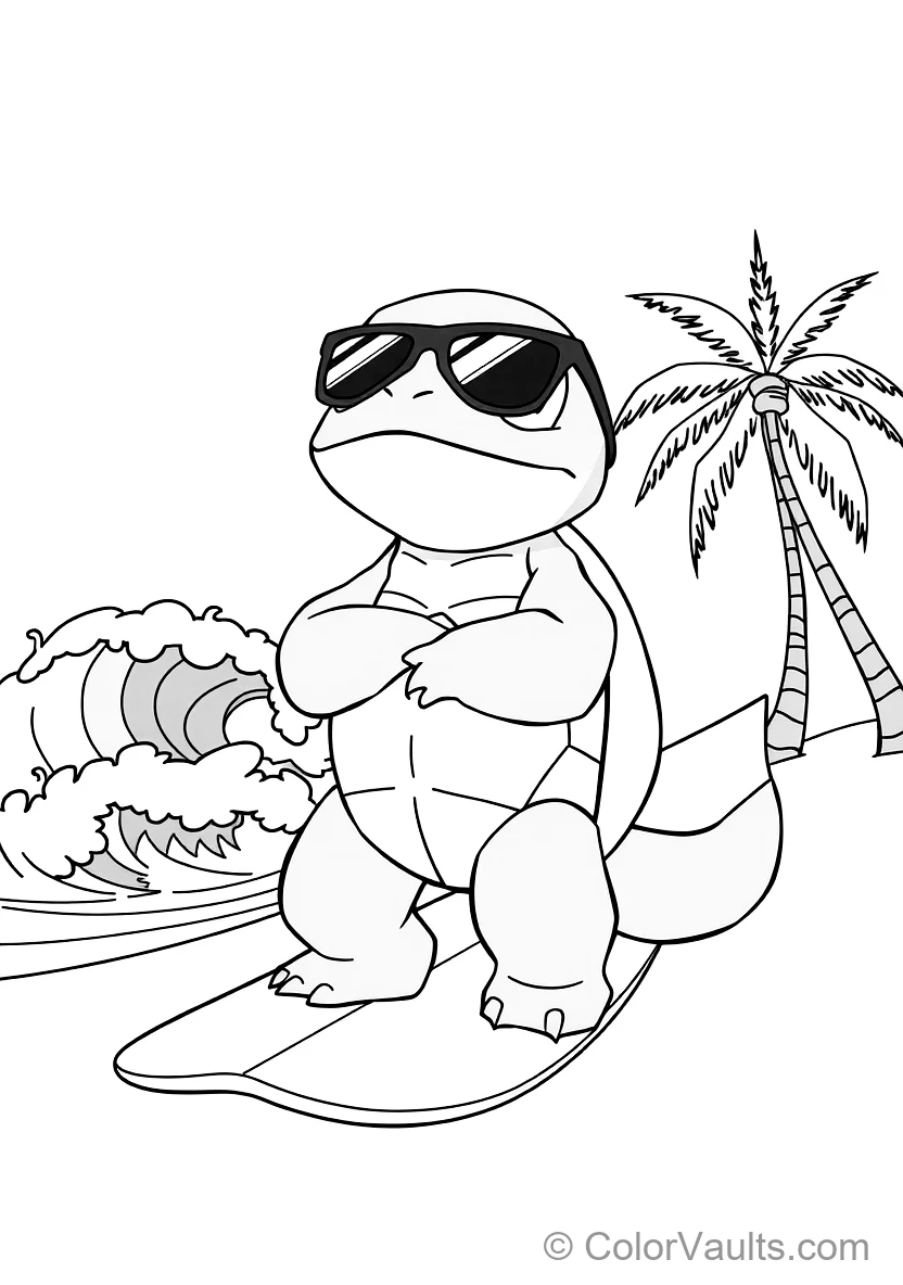 Squirtle in Cool Sunglasses Standing Proud (Scene 8)