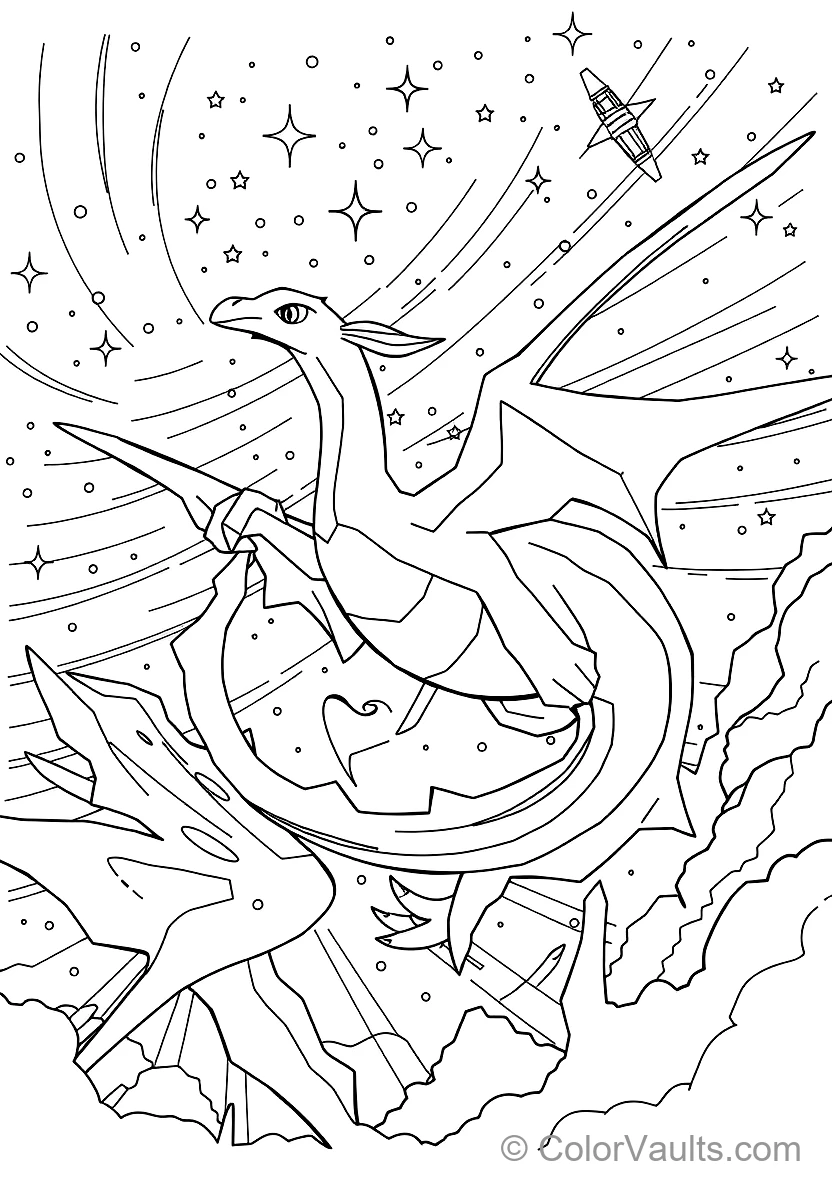 Rayquaza Soaring Through the Ozone Layer (Scene 6)