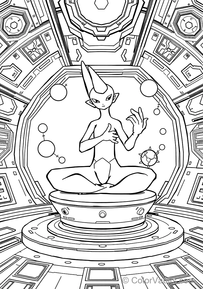 Mewtwo Levitating Gracefully in Deep Meditation (Scene 7)