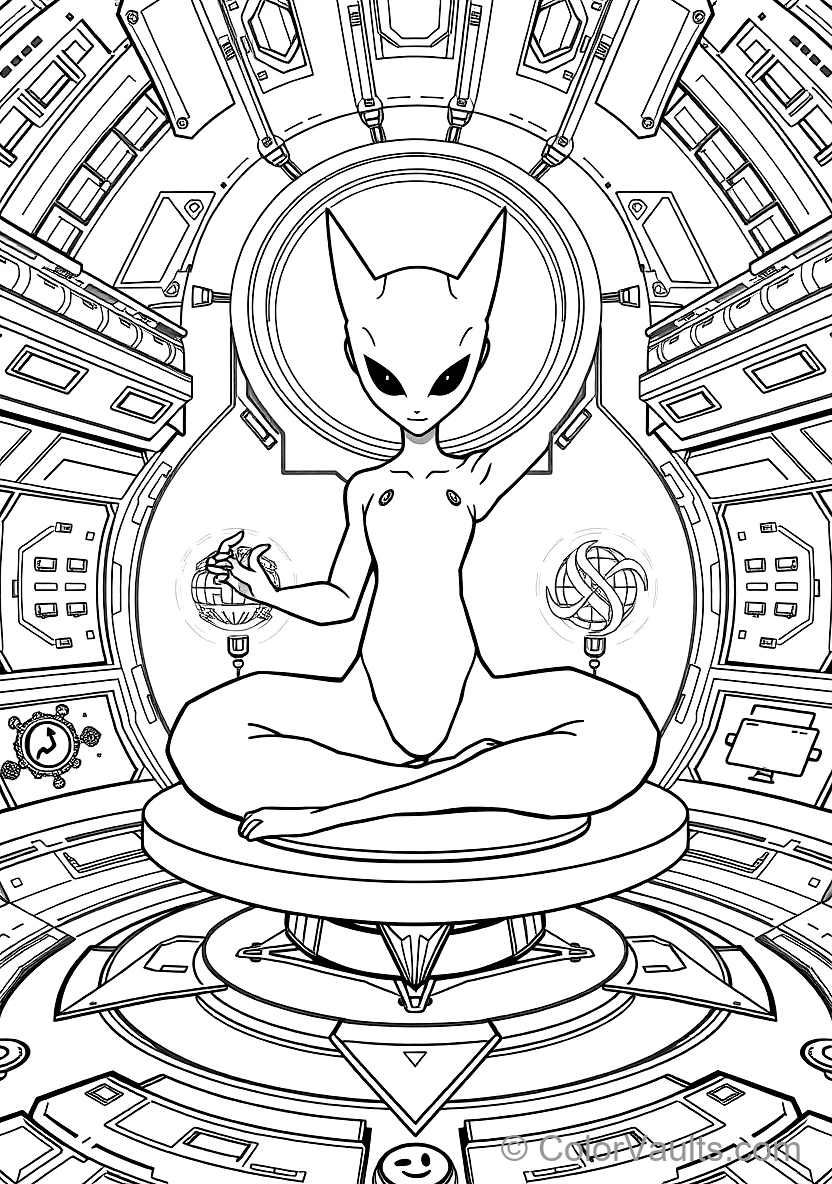 Mewtwo Levitating Gracefully in Deep Meditation (Scene 9)