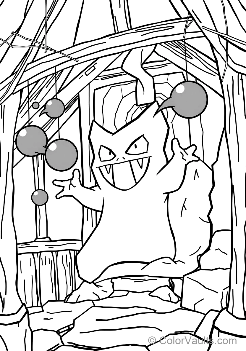 Gengar Emerging Mischievously from Shadows (Scene 9)