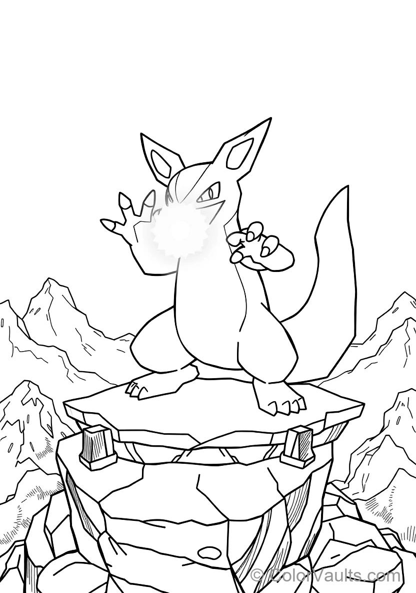 Lucario Charging a Focused Blue Aura Aura Sphere Attack (Scene 10)