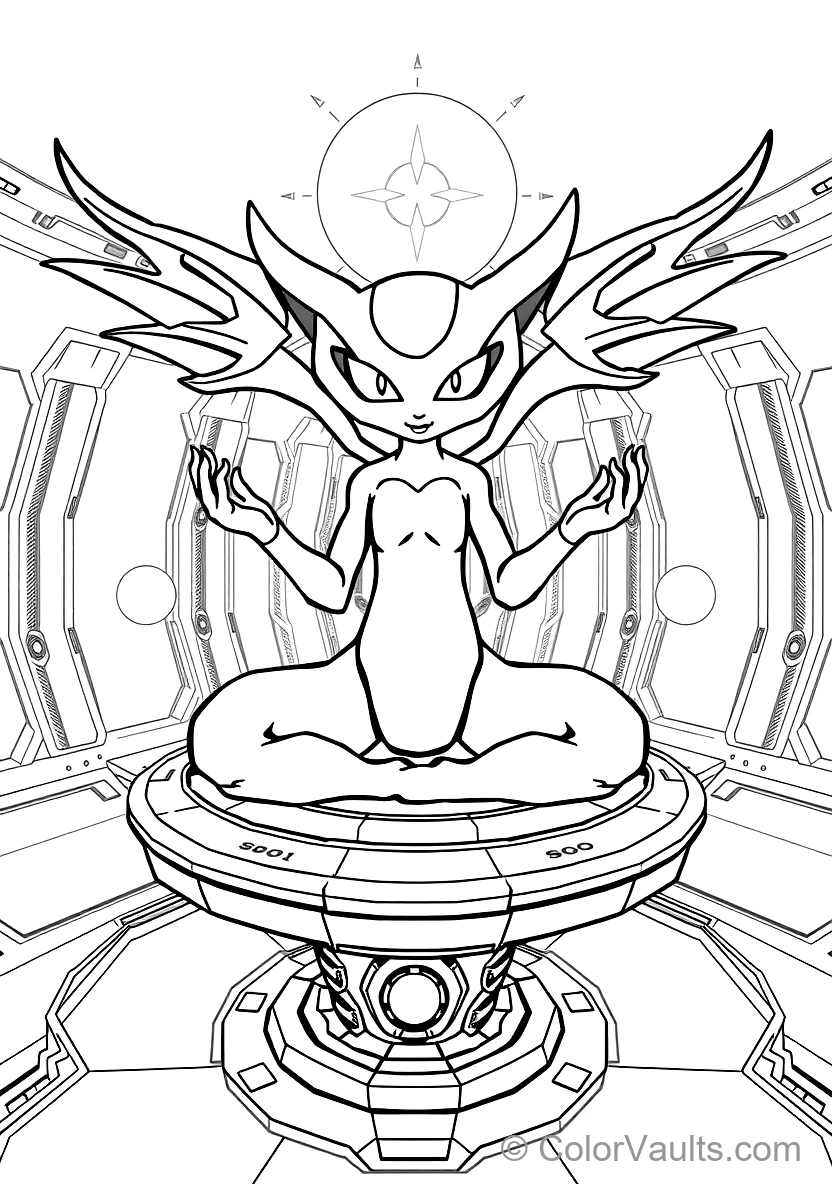 Mewtwo Levitating Gracefully in Deep Meditation (Scene 10)