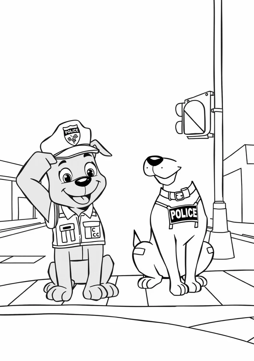 A Friendly Community Police Scen