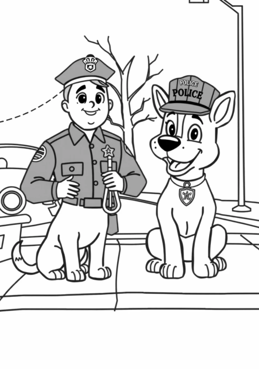 A Friendly Community Police Scen