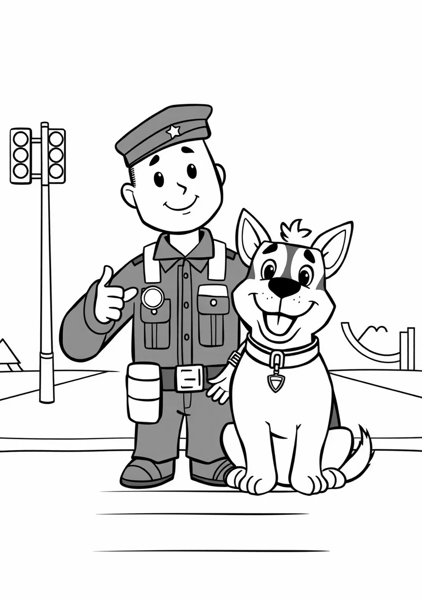 A Friendly Community Police Scen
