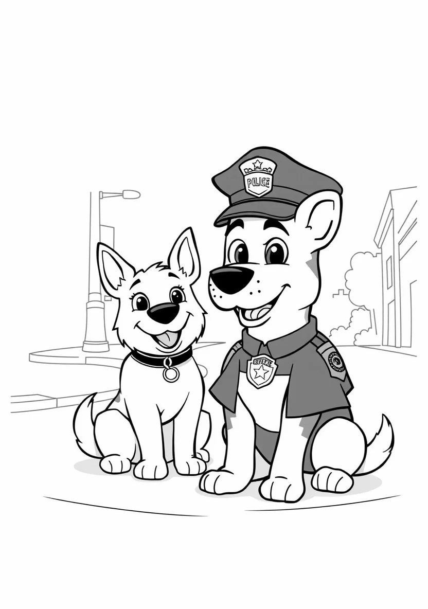 A Friendly Community Police Scen