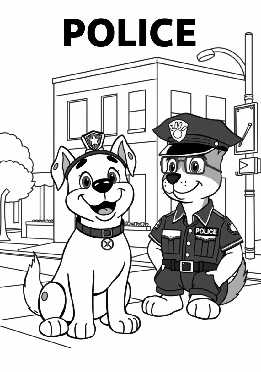 A Friendly Community Police Scen