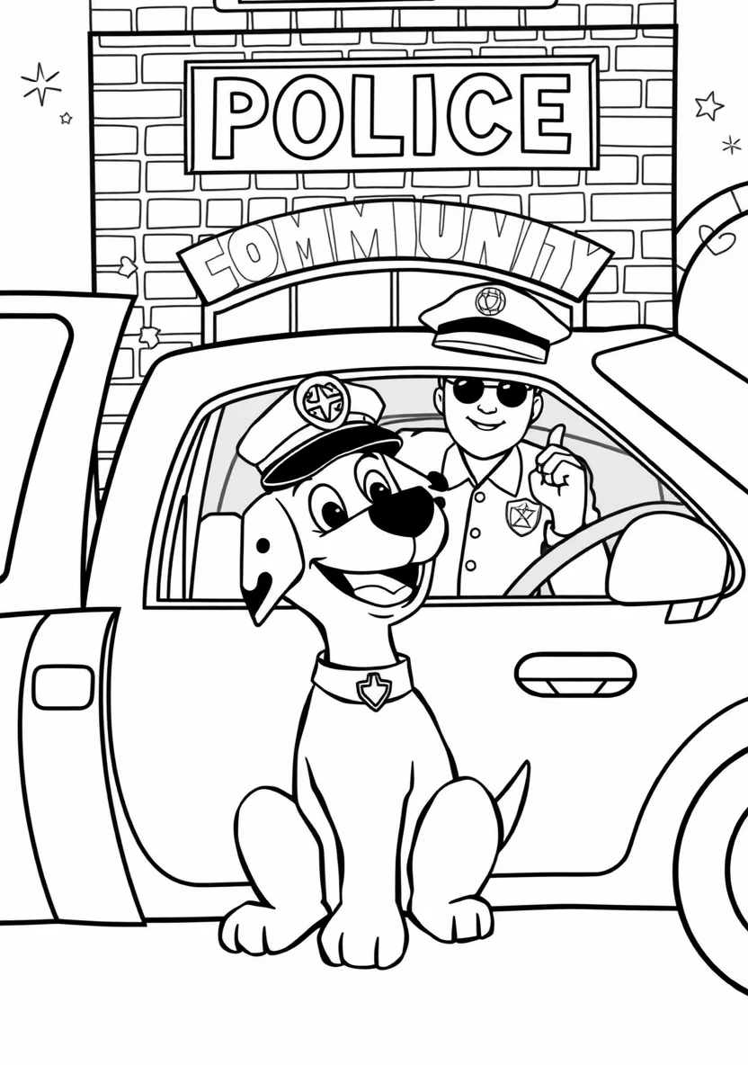 A Friendly Community Police Scen
