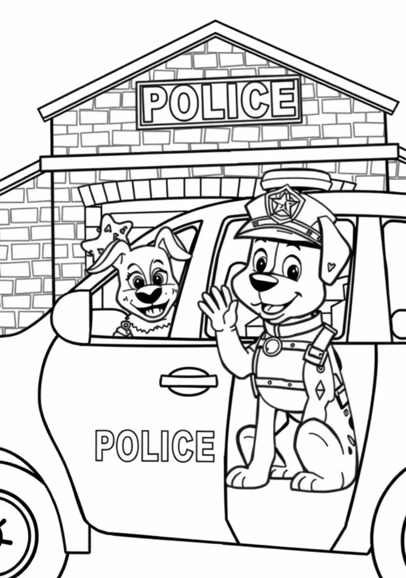 A Friendly Community Police Scen