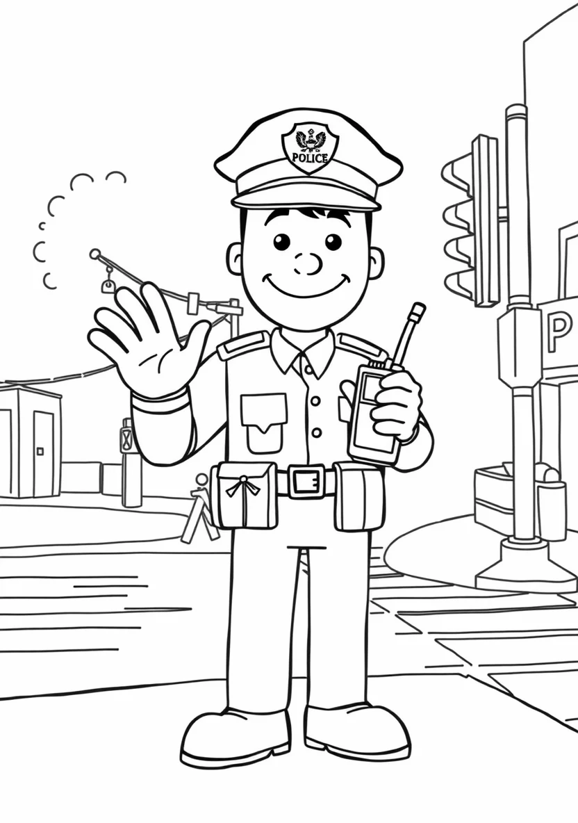 A Friendly Community Police Scen