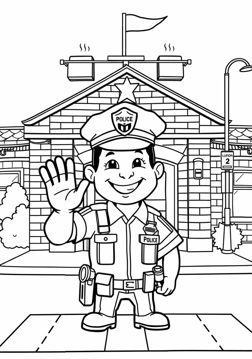 A Friendly Community Police Scen