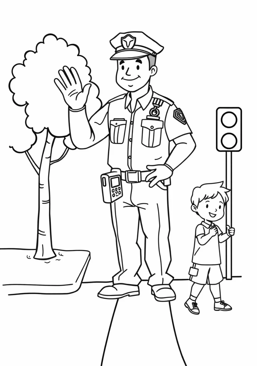 A Friendly Community Police Scen
