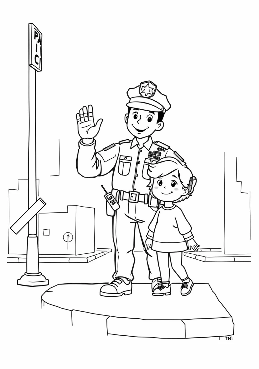 A Friendly Community Police Scen