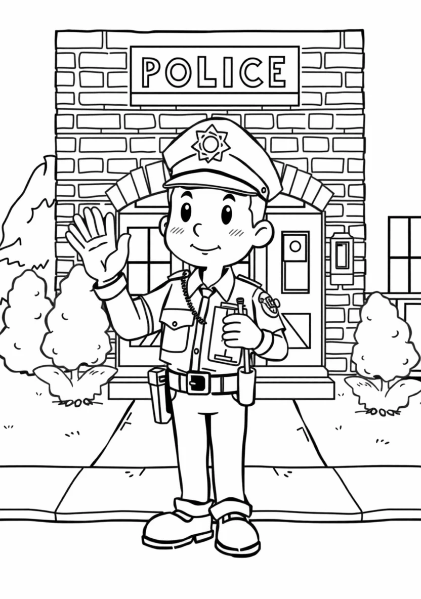 A Friendly Community Police Scen