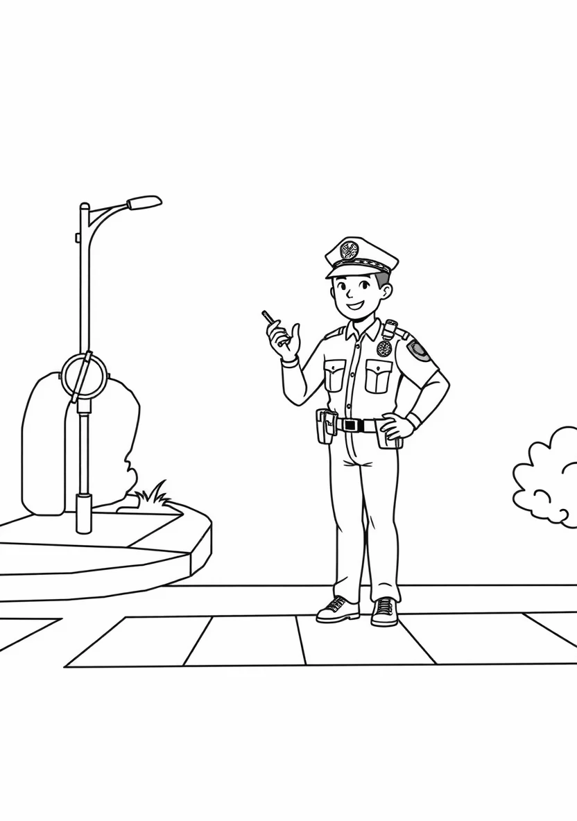 A Friendly Community Police Scen