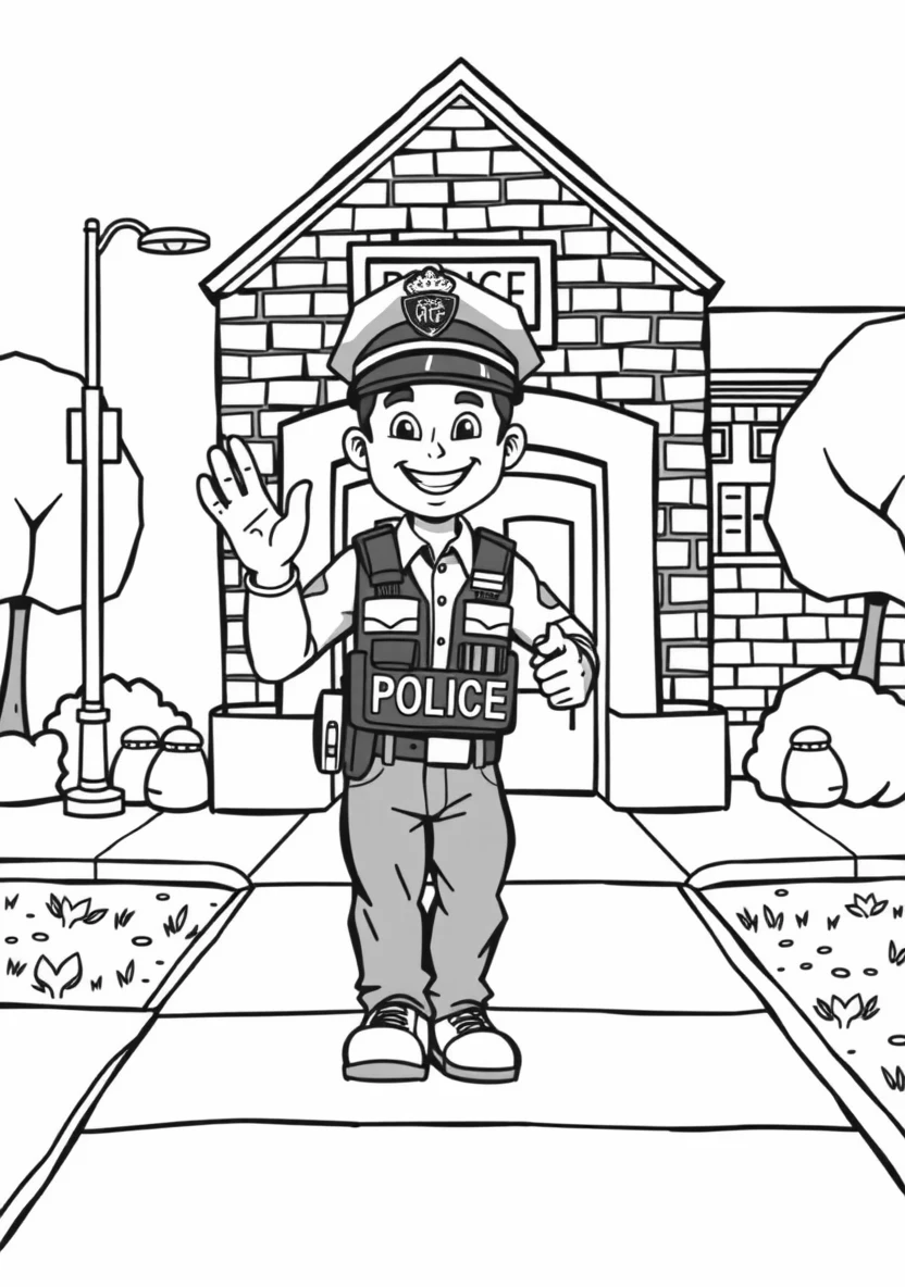 A Friendly Community Police Scen