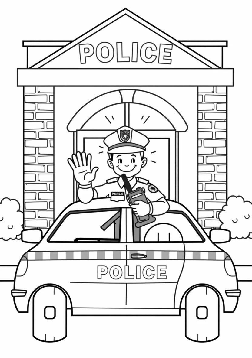A Friendly Community Police Scen