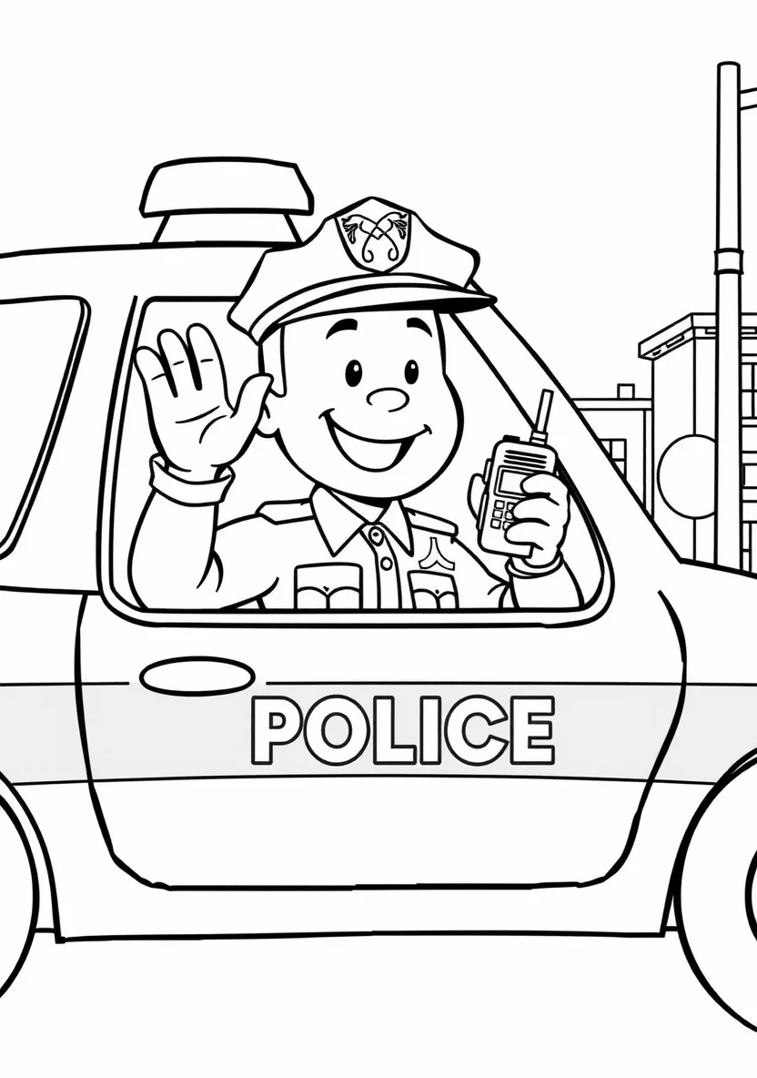 A Friendly Community Police Scen