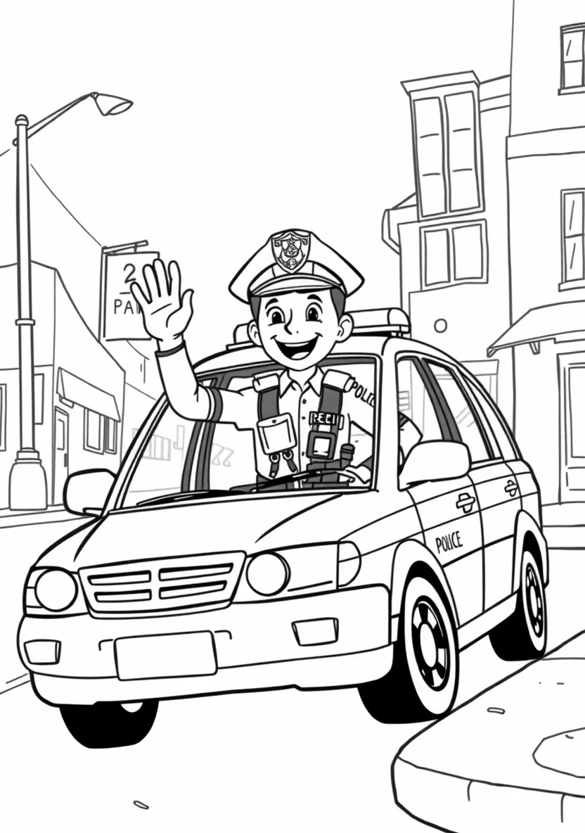 A Friendly Community Police Scen