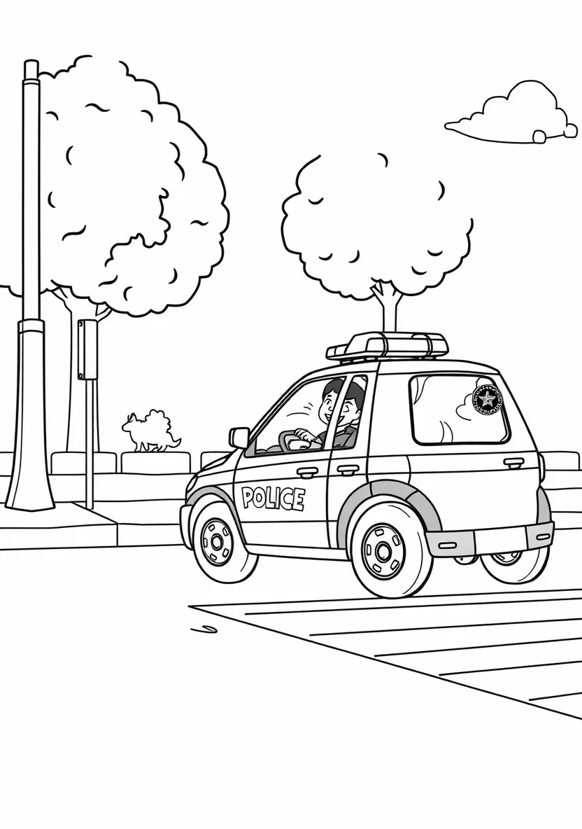 A Friendly Community Police Scen