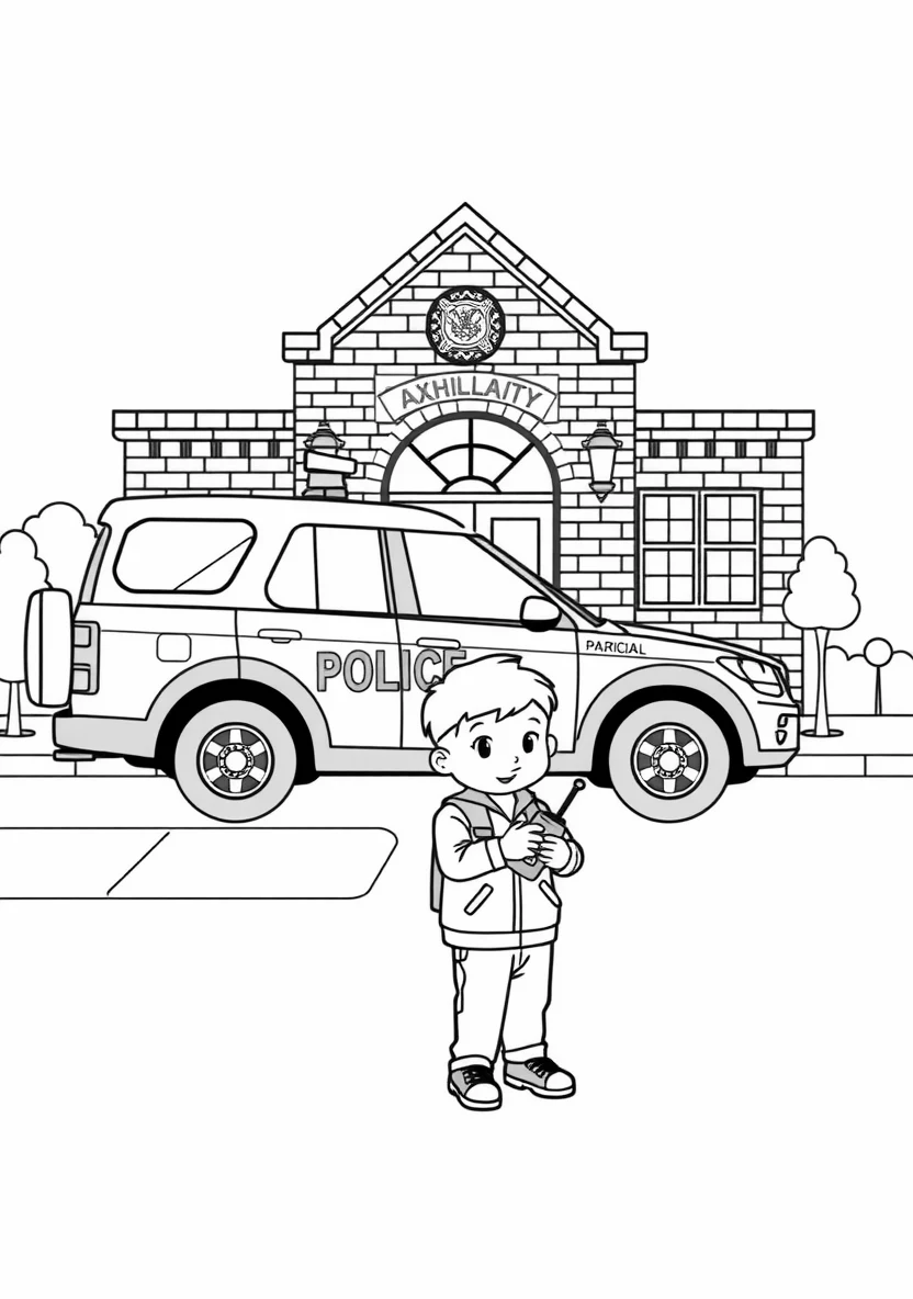 A Friendly Community Police Scen