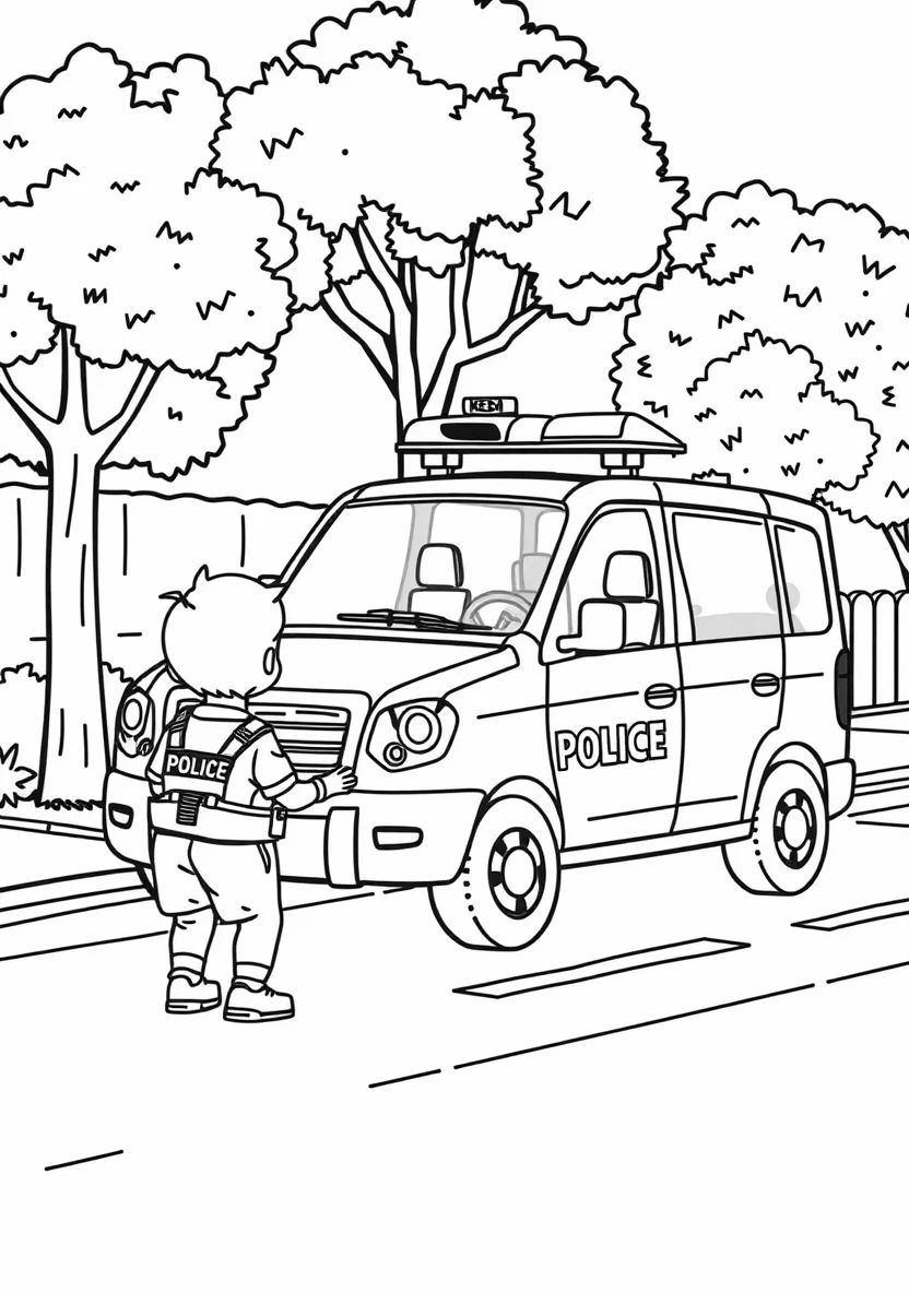 A Friendly Community Police Scen
