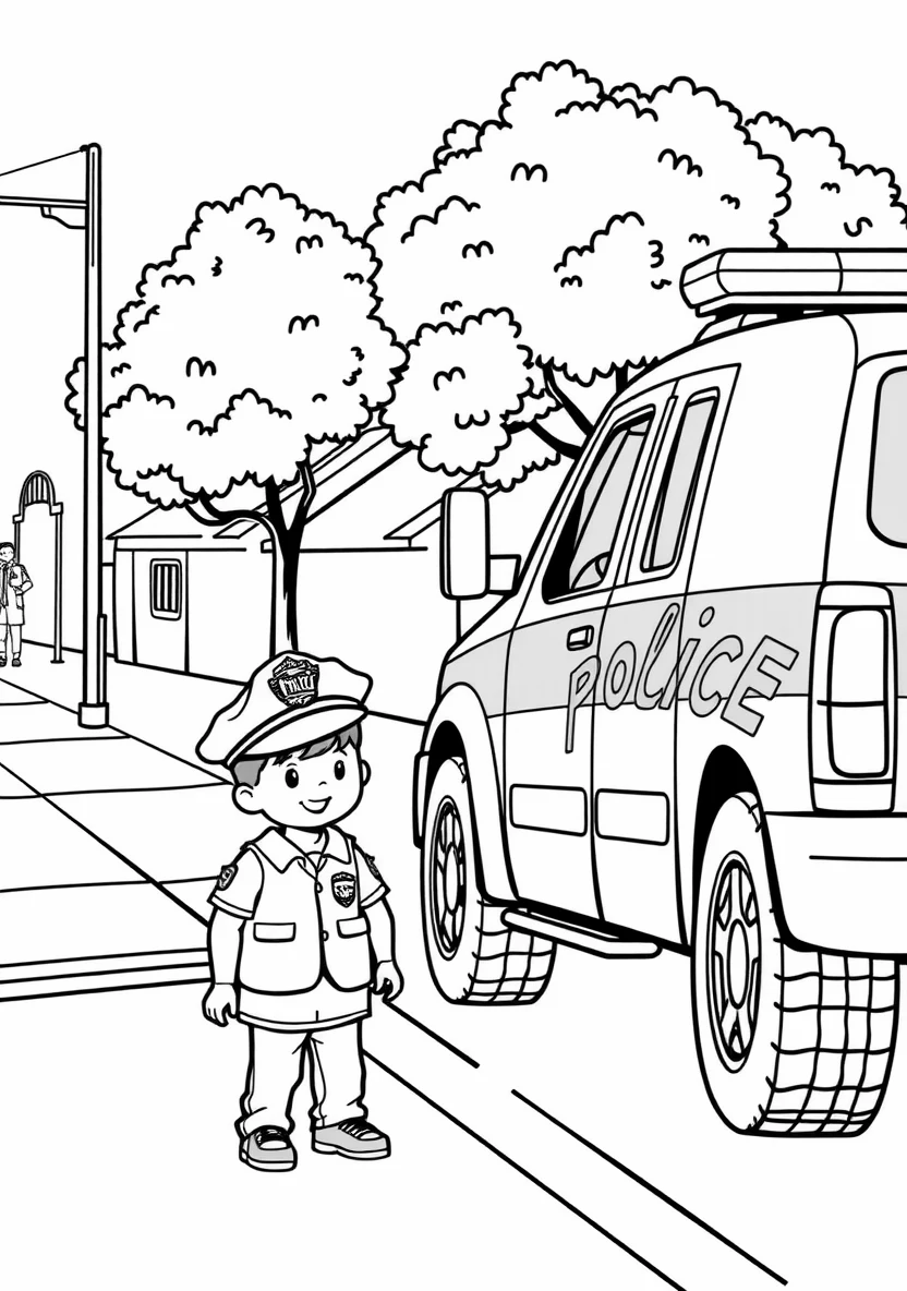 A Friendly Community Police Scen