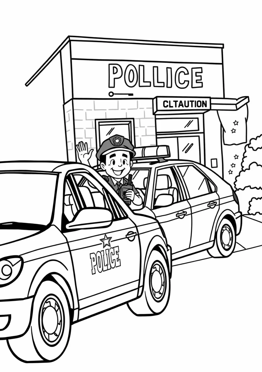 A Friendly Community Police Scen